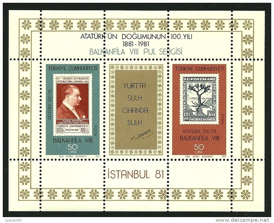 ● TURCHIA  1981 - BALKANFILA - BF N.  22 ** Serie Completa - Cat. ? € - Lotto N. 750 - Unused Stamps
