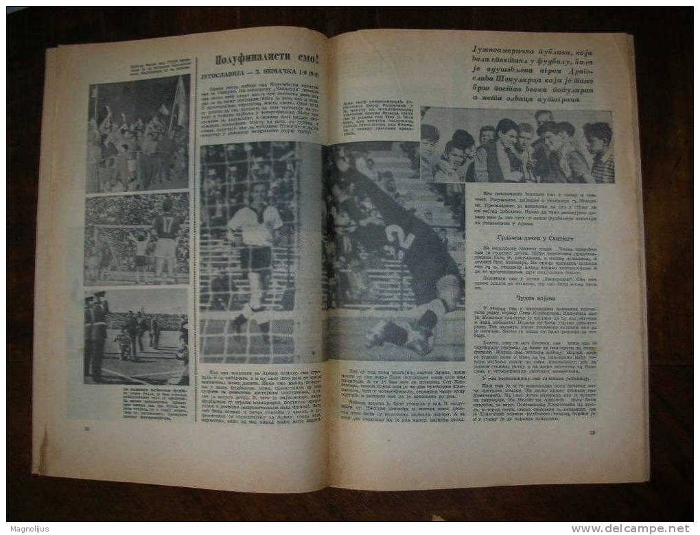 R!R!R!,FNRJ Yugoslavia "Sport" Magazine,Football,World Championship,Chile 1962,Soccer,Players,Stadium Scenes,Sport,final - Books