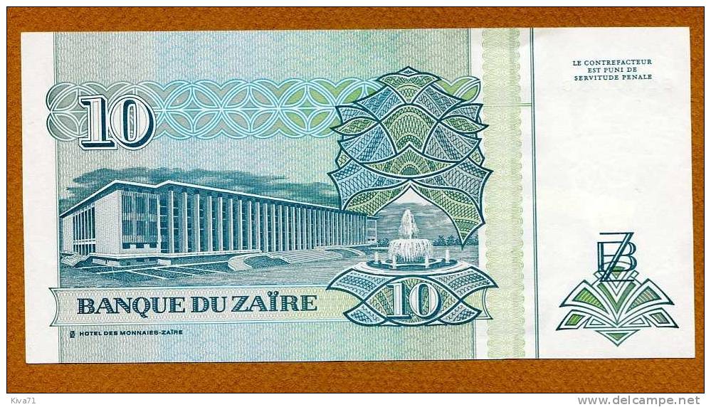 10 Nouveaux Makuta  "ZAÏRE "   24 6 1993  P54  UNC     Ble99 - Zaïre