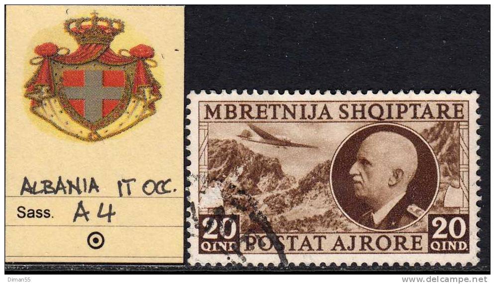 ITALIA OCC. ALBANIA - A 4  - Cat. 90 Euro - USED - LUXUS GESTEMPELT - Albania