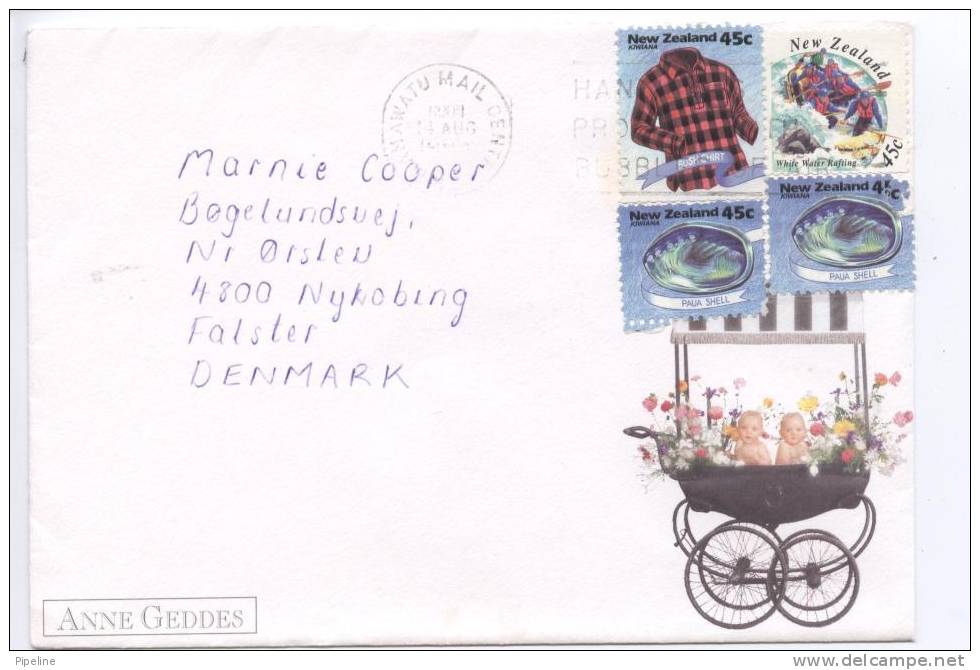 New Zealand Cover Sent To Denmark 14-8-1994 - Brieven En Documenten