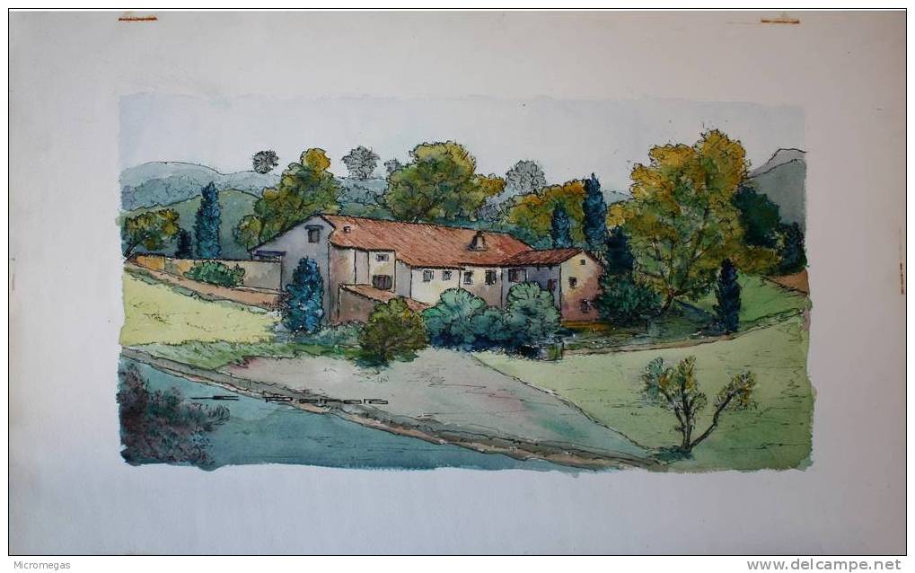 Etienne Petreto : La Ferme De Beauvezé (Tourtour, Var) - Aquarelles