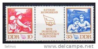 DDR 1761 - 1762 ** Postfrisch - Zusammendrucke