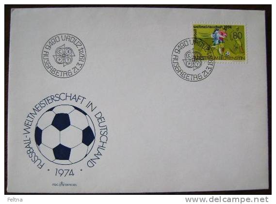 1974 LIECHENSTEINM FDC FIFA SOCCER WORLD CUP IN GERMANY FUSSBALL FOOTBALL - 1974 – West-Duitsland