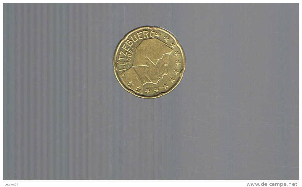 PIECE DE 20 CT EURO - LUXEMBOURG  2005 - Luxemburg