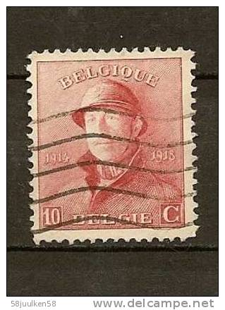 -Belgie GESTEMPELD  OPC.  NR°   168   Catw.   0.30   Euro - 1919-1920 Albert Met Helm