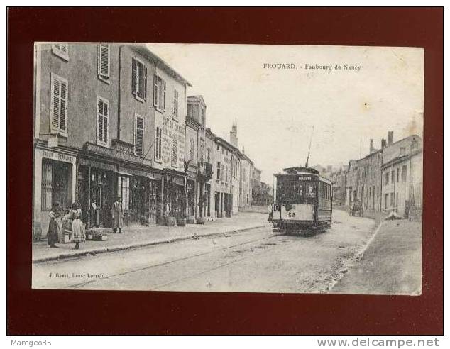 Frouard Faubourg De Nancy édit.roset Bazar Lorrain Animée Tramway Magasin De L'éditeur , Café Tabac Du Commerce - Frouard