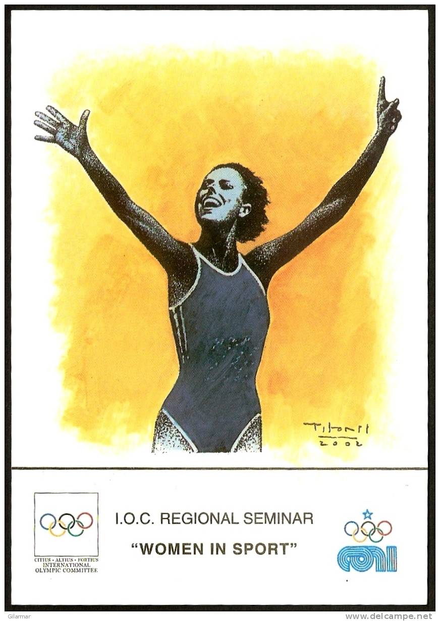 OLYMPIC ITALIA ROMA 2002 - CITIUS/ALTIUS/FORTIUS - SEMINARIO C.I.O. - LA DONNA NELLO SPORT - CARTOLINA UFFICIALE - Zomer 2004: Athene