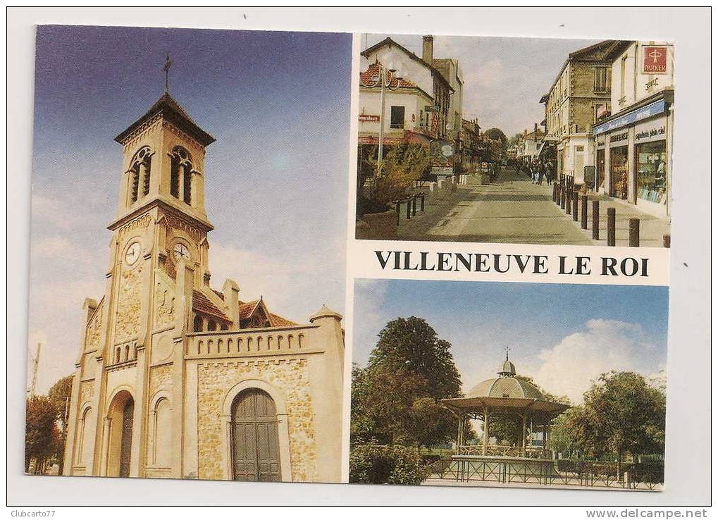 Villeneuve-le-Roi (94) : 3 Vues Dont Rue Comerçante En 1994 (animée). - Villeneuve Le Roi