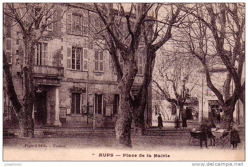 Aups - Place De La Mairie - - Aups