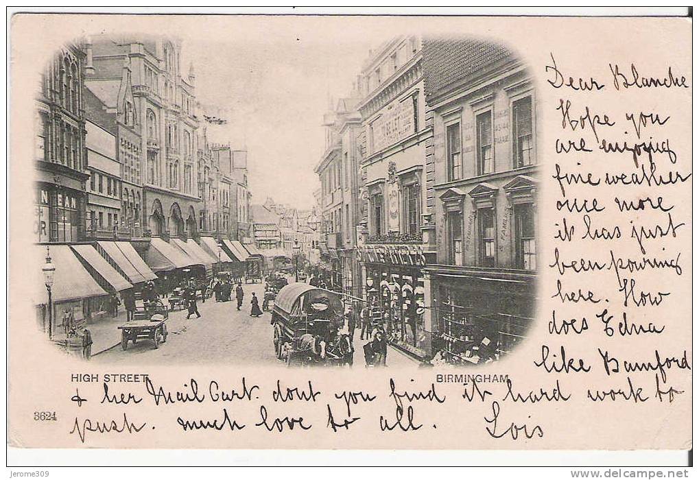 ROYAUME-UNI - BIRMINGHAM - CPA - N°3624 - High Street - Autres & Non Classés