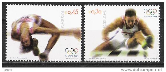 PORTUGAL AFINSA 3157/3158 - JOGOS OLIMPICOS DE ATENAS - Unused Stamps
