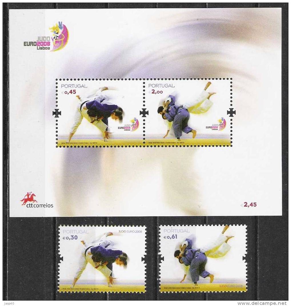 PORTUGAL AFINSA 3667/3670 - SÉRIE + BLOCO  - JUDO EURO 2008 - Unused Stamps