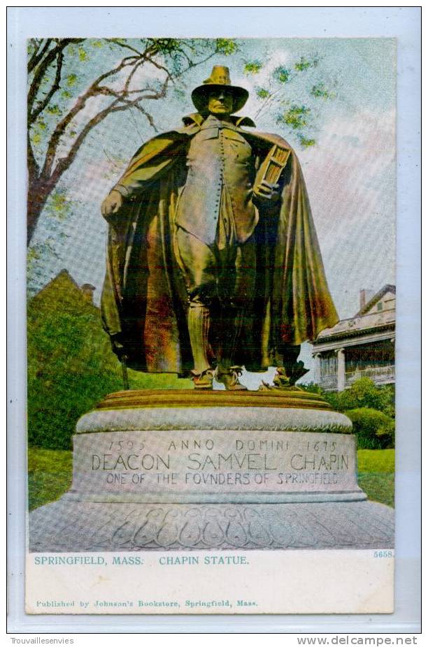 SPRINGFIELD, MASS. CHAPIN STATUE - Springfield