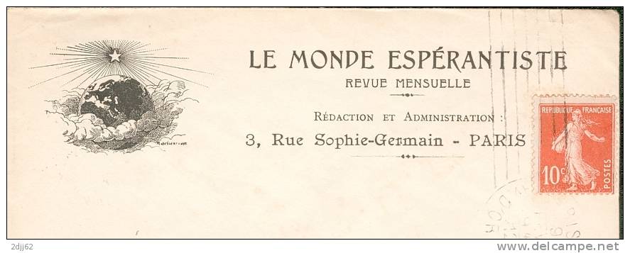 Revue, étoile, Monde, Nuage, Classe Ouverte - Enveloppe Entière    (985APC) - Esperanto