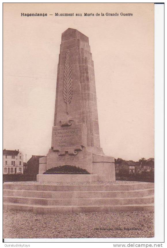 HAGONDANGE Monument Aux Morts De La Grande Guerre Cpa Circulée En 1934 Bon état Voir Scans édit HOLINGER HAGONDANGE - Hagondange