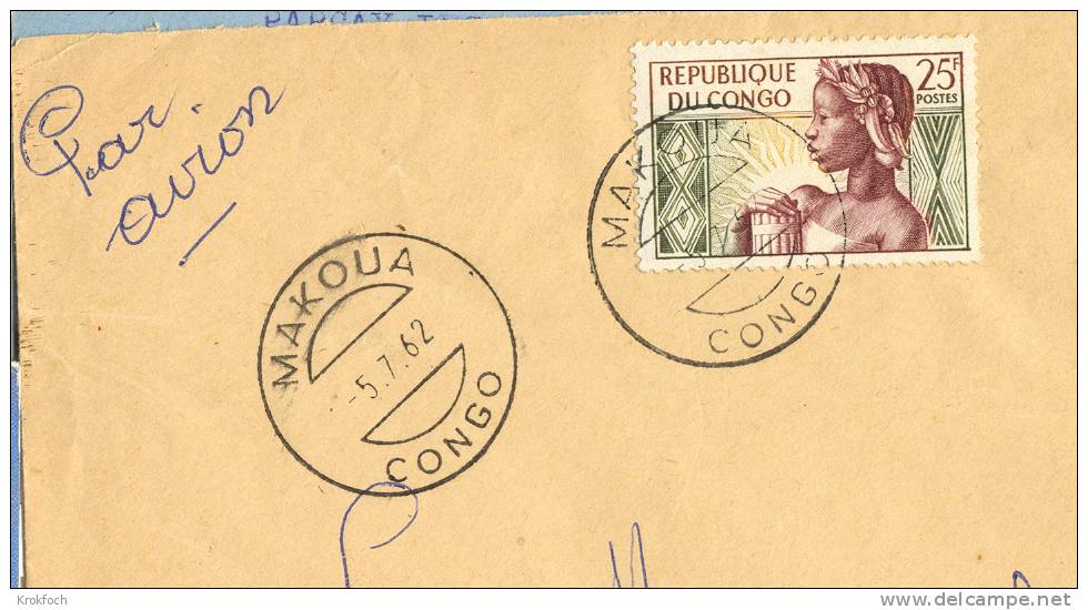 Makoua Congo 1962 - Lettre Entière - Sonstige & Ohne Zuordnung