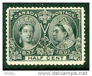 1897 Half Cent Queen Victoria JUbilee  #50 Mint No Gum - Oblitérés