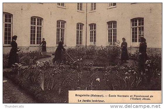 BRUGELETTE HAINAUT ECOLE NORMALE ET PENSIONNAT DE L'ENFANT JESUS LE JARDIN INTERIEUR - Brugelette