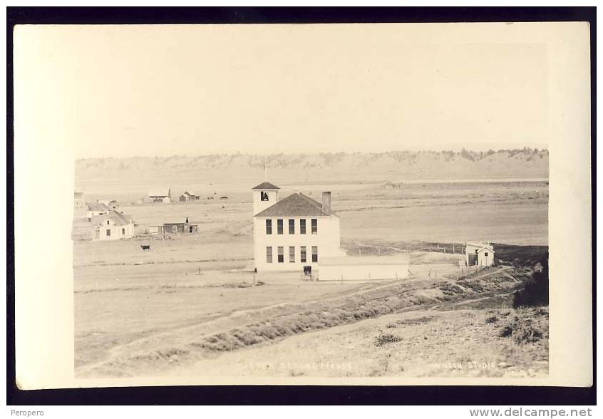 AK CUSTER SCHOOL HOUSE REAL PHOTO ,WILSON STUDIO OLD POSTCARD - Other & Unclassified