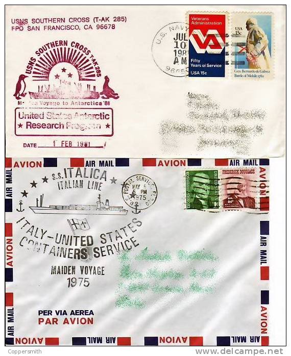 (0902) Ship Mail / Poste Bateaux / Schiffspost 3 Covers / Couverts / Umschläge - Marittimi
