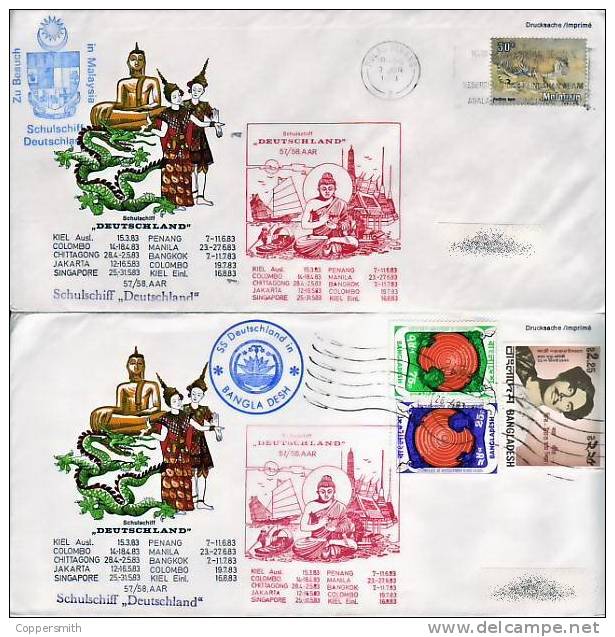 (0900) Schulschiff Saar / Navy Sailing Ship / Voilier 3 Covers / Couverts / Umschläge - Schiffahrt