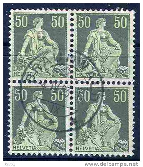Switzerand  139,  Block Of 4, Used    (sz139-6,  Z113,  M107x - Used Stamps