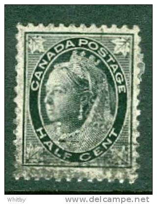 1897 Half Cent Queen Victoria Leaf Issue  #66 - Oblitérés