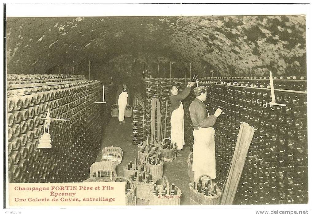 EPERNAY  - Champagne FORTIN Père Et Fils - Une Galerie De Caves, Entreillage - Epernay