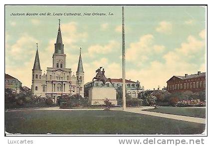 JACKSON SQUARE AND ST. LOUIS CATHEDRAL. NEW ORLEANS   LA. - New Orleans