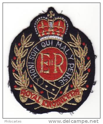 Ecusson Brodé   " Honni Soit Qui Mal Y Pense" Des Royal Engineers - Patches