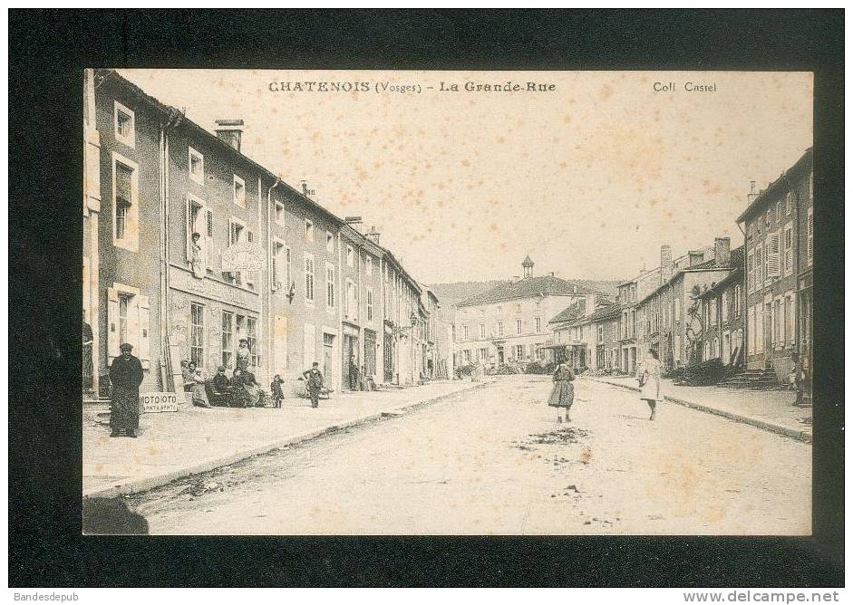 Chatenois ( Vosges 88) - La Grande Rue ( Animée Coll. CASTEL Magasin CASTEL COLLIN Représenté Sur La Carte ) - Chatenois
