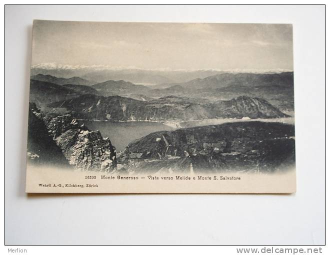 Suisse - TI - Monte Generoso -Vista Verso Melide E Monte S.Salvatore   Ca - 1905-10 VF  D67005 - Melide