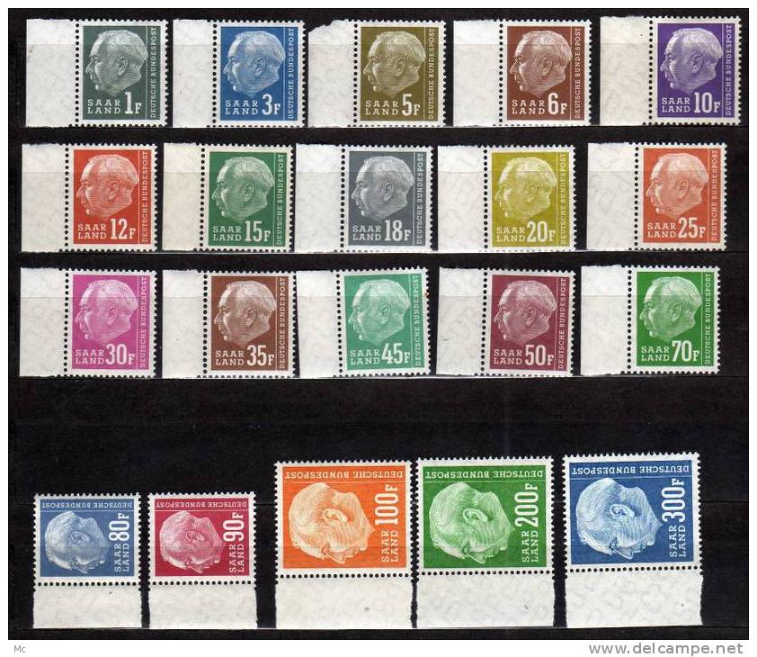 Sarre N° 391 / 410 BDF Luxe ** - Unused Stamps