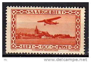 Sarre PA  N° 3 Neuf Avec Charnière *. - Airmail