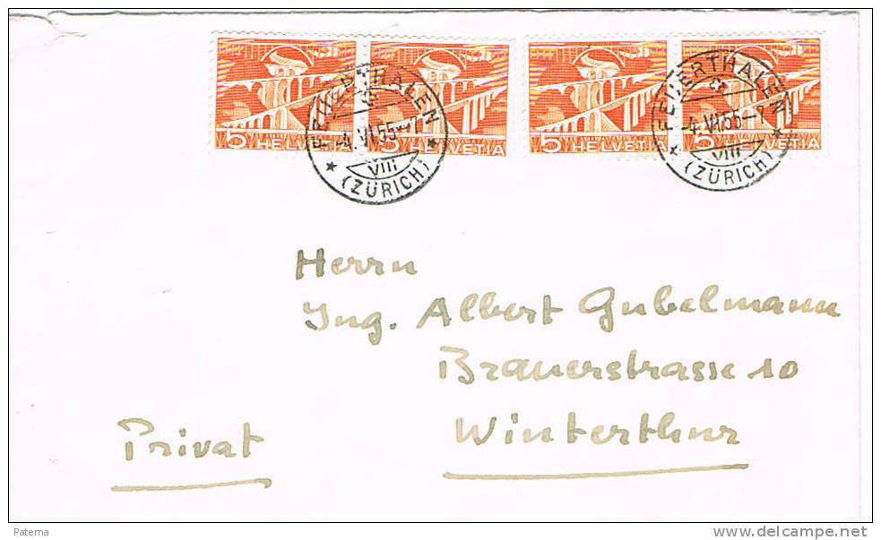 Carta, FEVERKRALEN 1955( Suiza), Cover, Lettre, Letter - Storia Postale