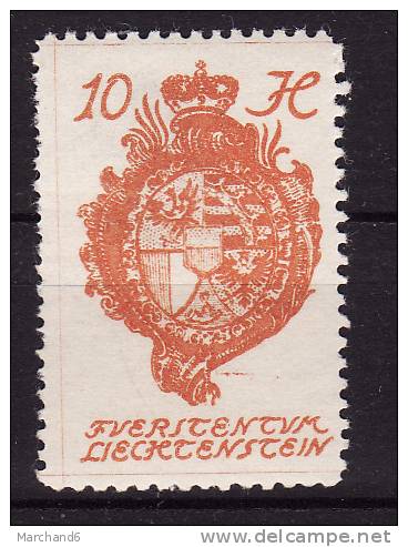 LIECHTENSTEIN.N°26.ARMOIRIES. *neuf Et Charnière Et Avec Papier Amincie - Unused Stamps