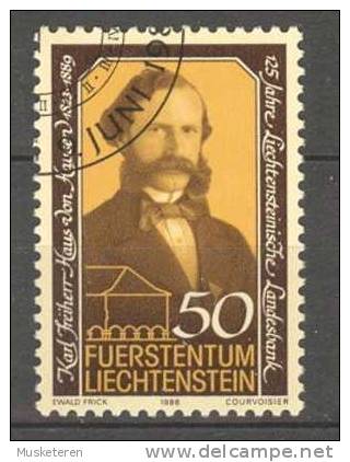 Liechtenstein 1986 Mi. 902  50 (Rp) Landesbank Karl Freiherr Hans Von Hausen Gründer Der Landesbank - Usados