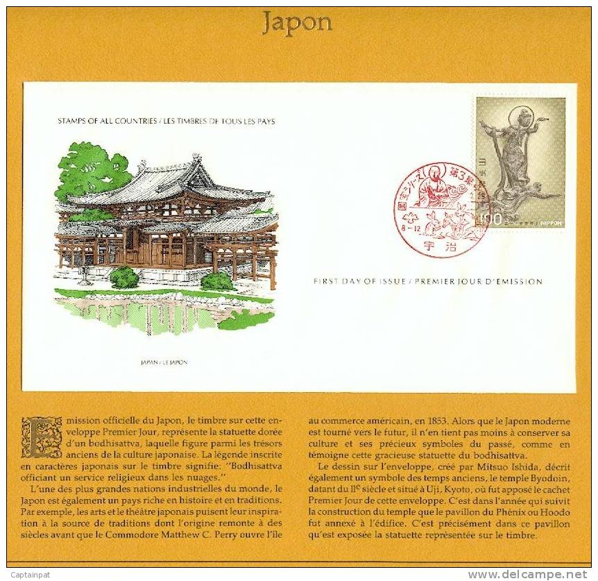 8 ASI - FDC - Timbres De Tous Les Pays - Japon - Statuette Dorée D´un Bodhisattva - 08-12-?? - FDC