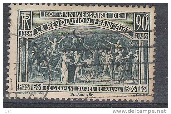 FRANCE, 1939, Yvert N° 444 Obl , REVOLUTION FRANCAISE, Serment Du Jeu De Paume; TB, Cote 2,15 Euros - Révolution Française