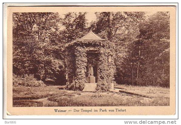 GOOD OLD GERMANY POSTCARD - WEIMAR - Der Tempel Im Park Von Tiefurt - Weimar