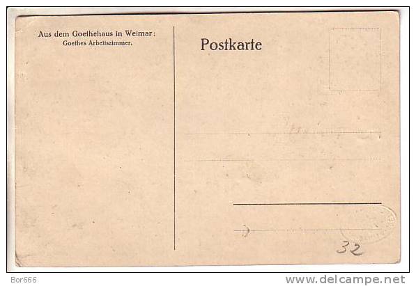 GOOD OLD GERMANY POSTCARD - WEIMAR - Goethe Haus - Weimar