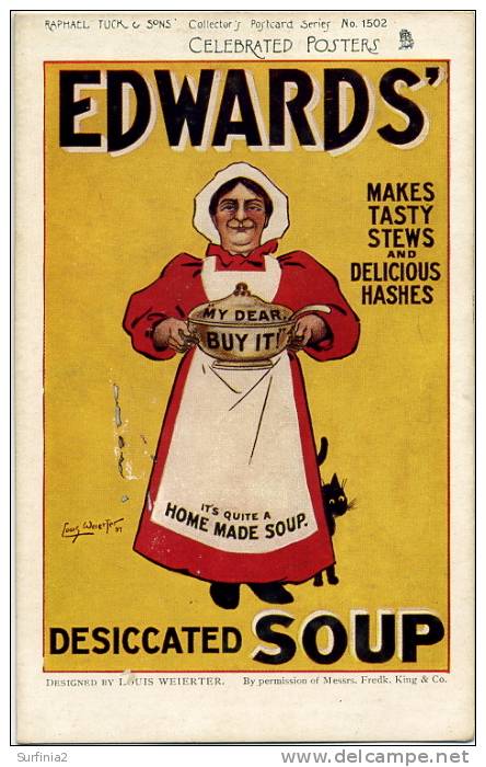 TUCKS POSTER ADS - SERIES 1502 - EDWARDS DESICCATED SOUP - Pubblicitari