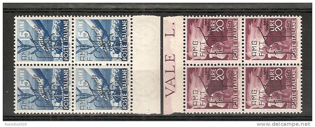 1950 TRIESTE A FIERA TRIESTE QUARTINA MNH ** - VR6521 - Ungebraucht