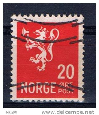 N+ Norwegen 1926 Mi 124 Löwen-Marke - Oblitérés