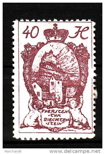 LIECHTENSTEIN.N°31.ARMOIRIES.  *neuf Et Charnière Sans Gomme - Unused Stamps