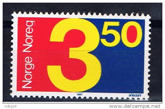 N Norwegen 1987 Mi 961 Mnh Ziffernmarke - Unused Stamps