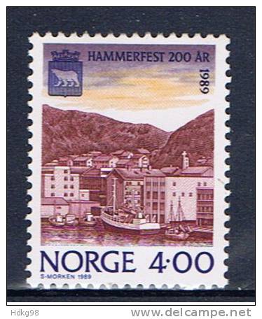 N Norwegen 1989 Mi 1015-16 Mnh Städte - Neufs