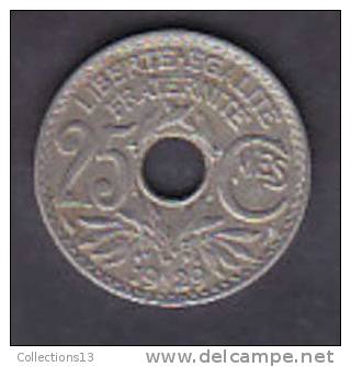FRANCE - 25 Cts Lindauer - 3 Eme Republique - 1929 - 25 Centimes