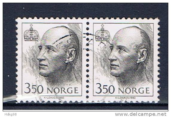 N Norwegen 1993 Mi 1117 Königsporträt (Paar) - Used Stamps